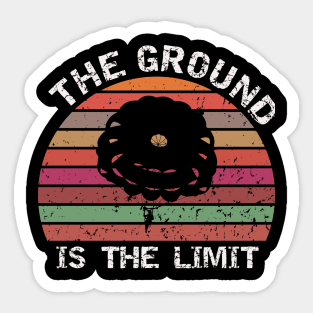 The ground is the limit - base jump retro Sticker